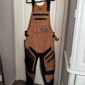 Men's Brown and Black Overalls